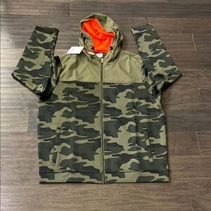 SWIMS Tind Full Zip Camo Jacket Hoodie new green camo Mens Size XXL